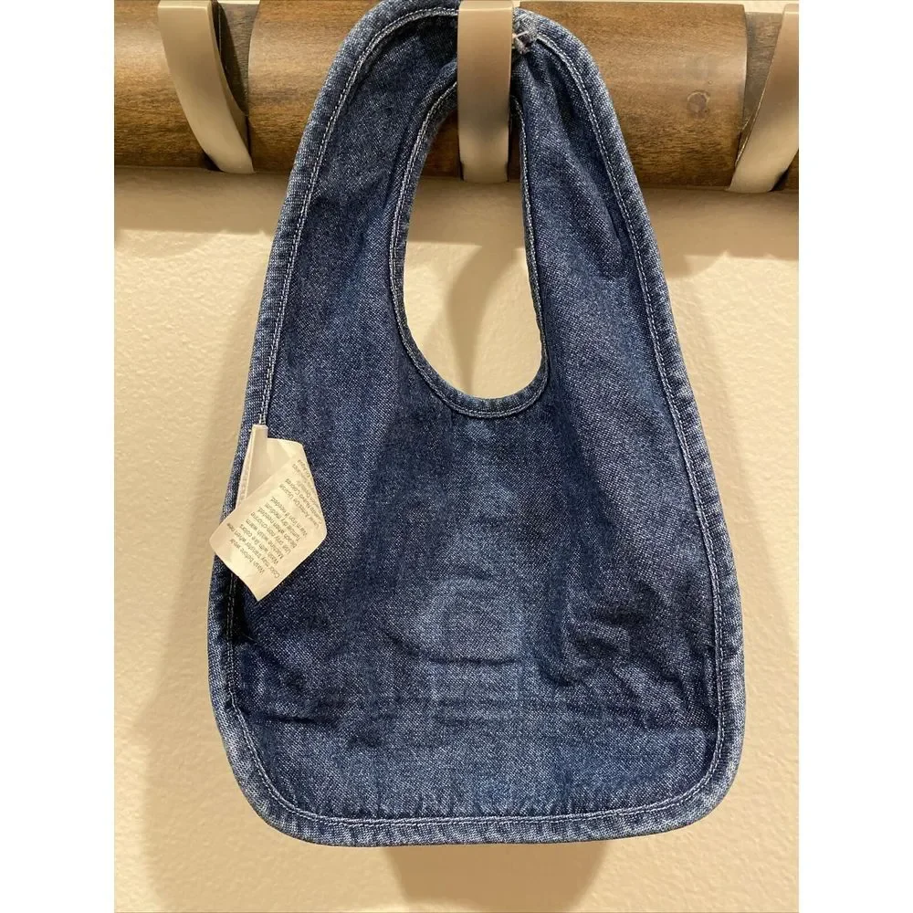 Vintage‎ Carter's Infant Denim Bib Fuzzy Brown Bear